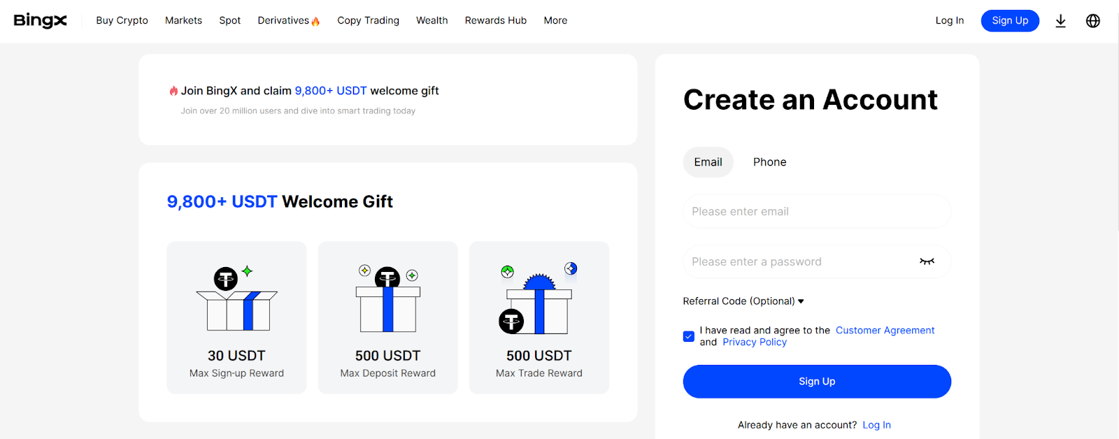 bingx create account