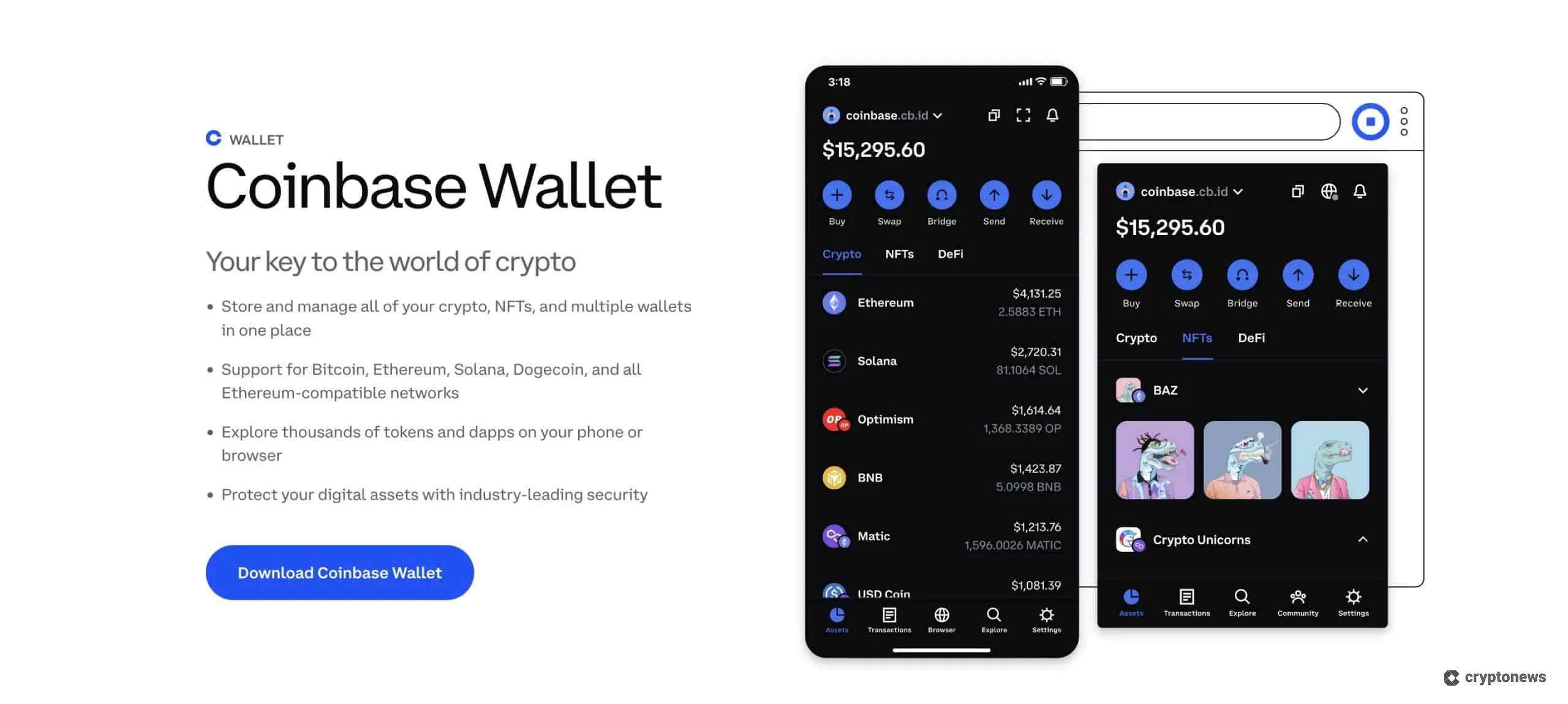 coinbase wallet home page