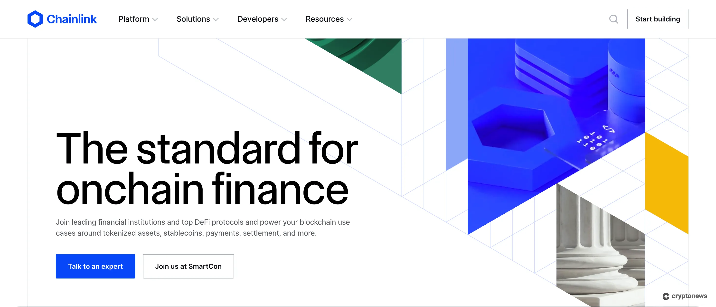 chainlink homepage one of the biggest crypto oracles