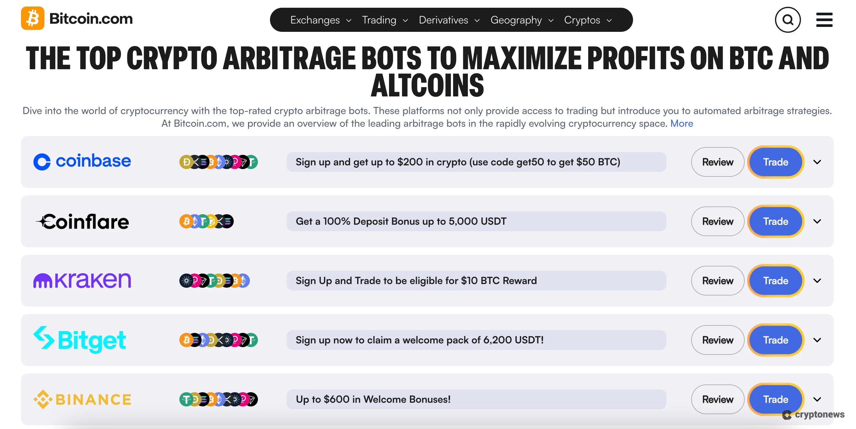 legitimate crypto trading bot arbitrage