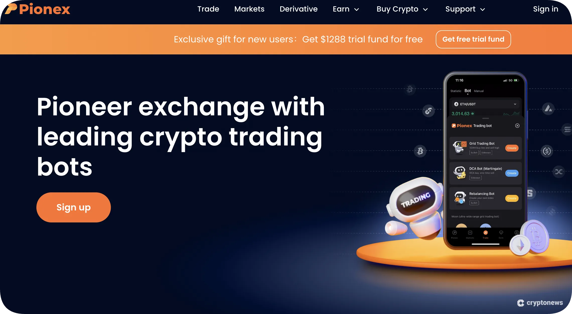 pionex exchange trading bot