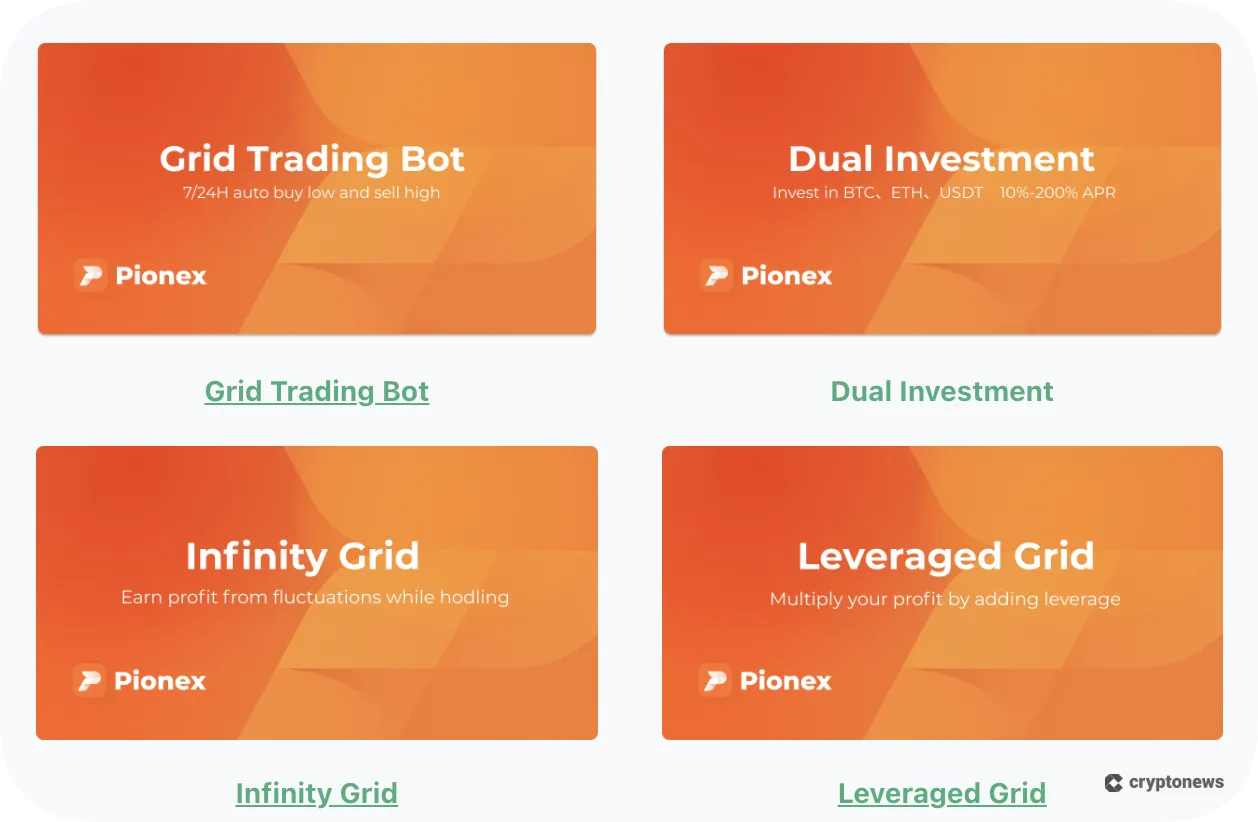 pionex exchange options