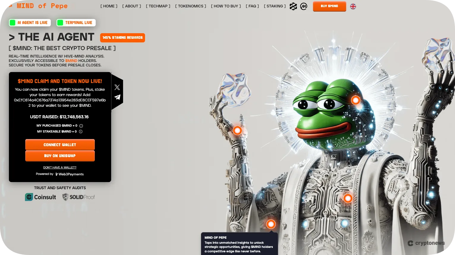 Mind of pepe homepage