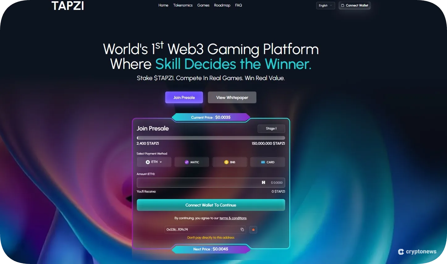 Tapzi — Crypto powering a competitive gameplay ecosystem