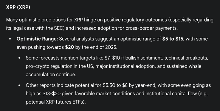 Gemini predicts XRP