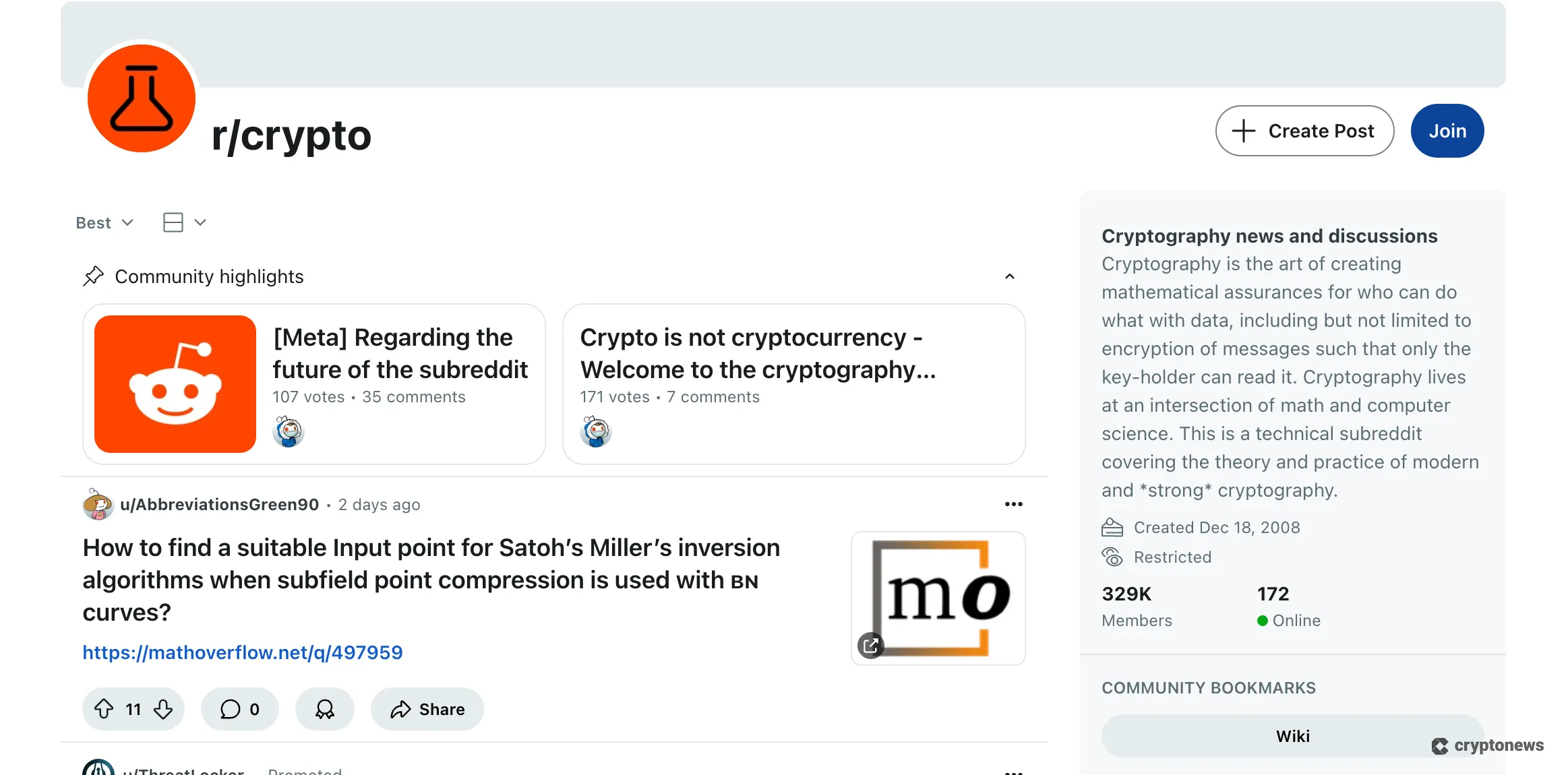 r/crypto on reddit