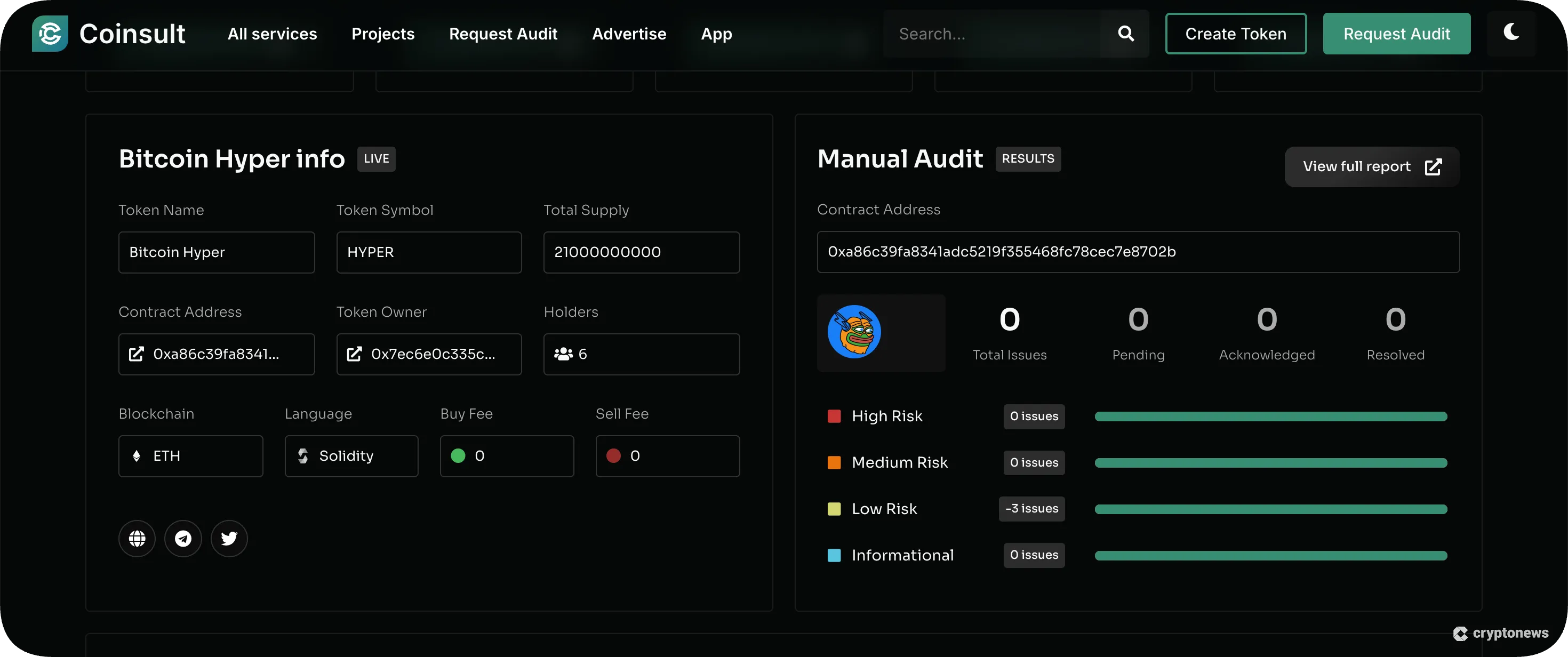 audit of btc hyper on coinsult