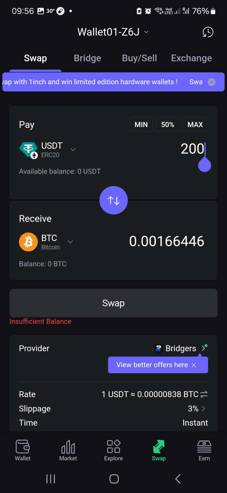 SafePal how to swap tokens