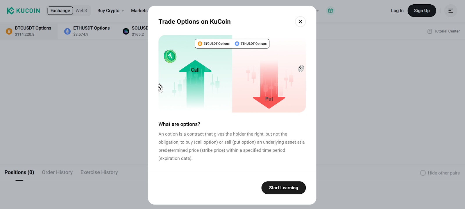 kucoin options