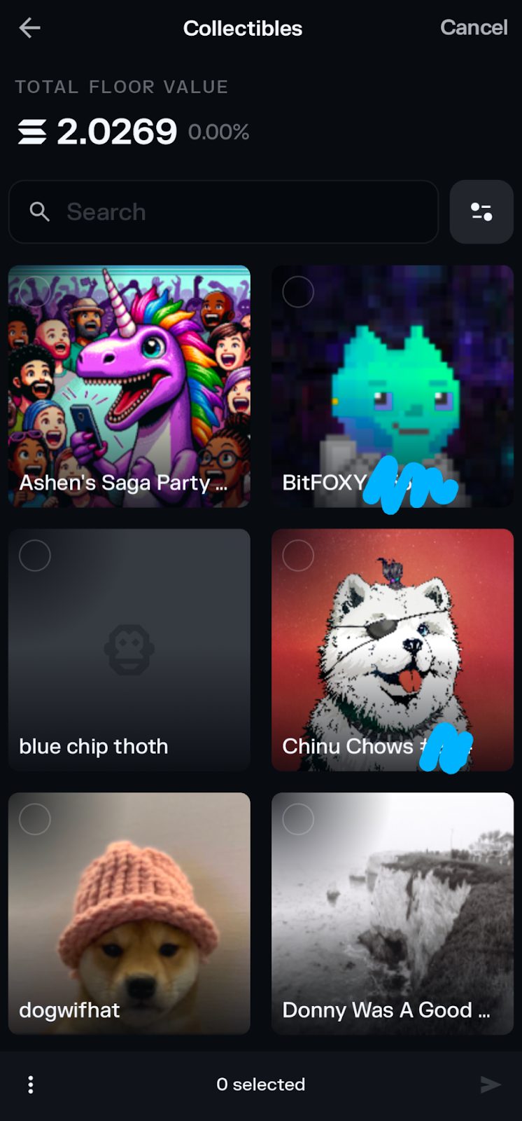 solflare nft gallery