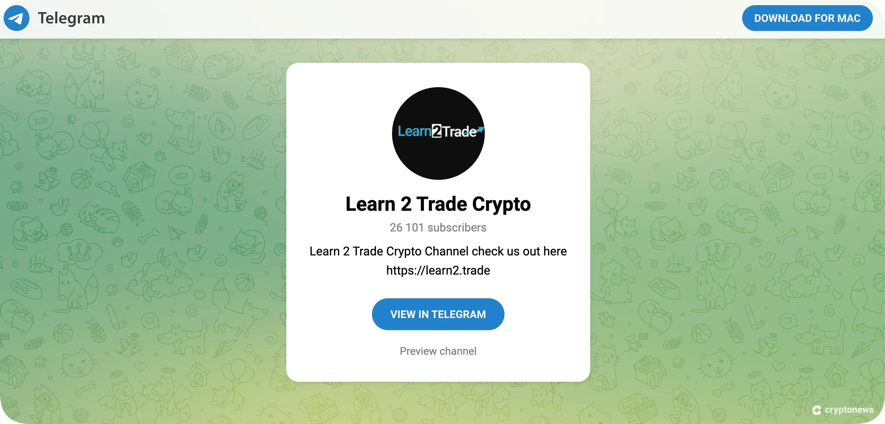 telegram channel of learn2trade