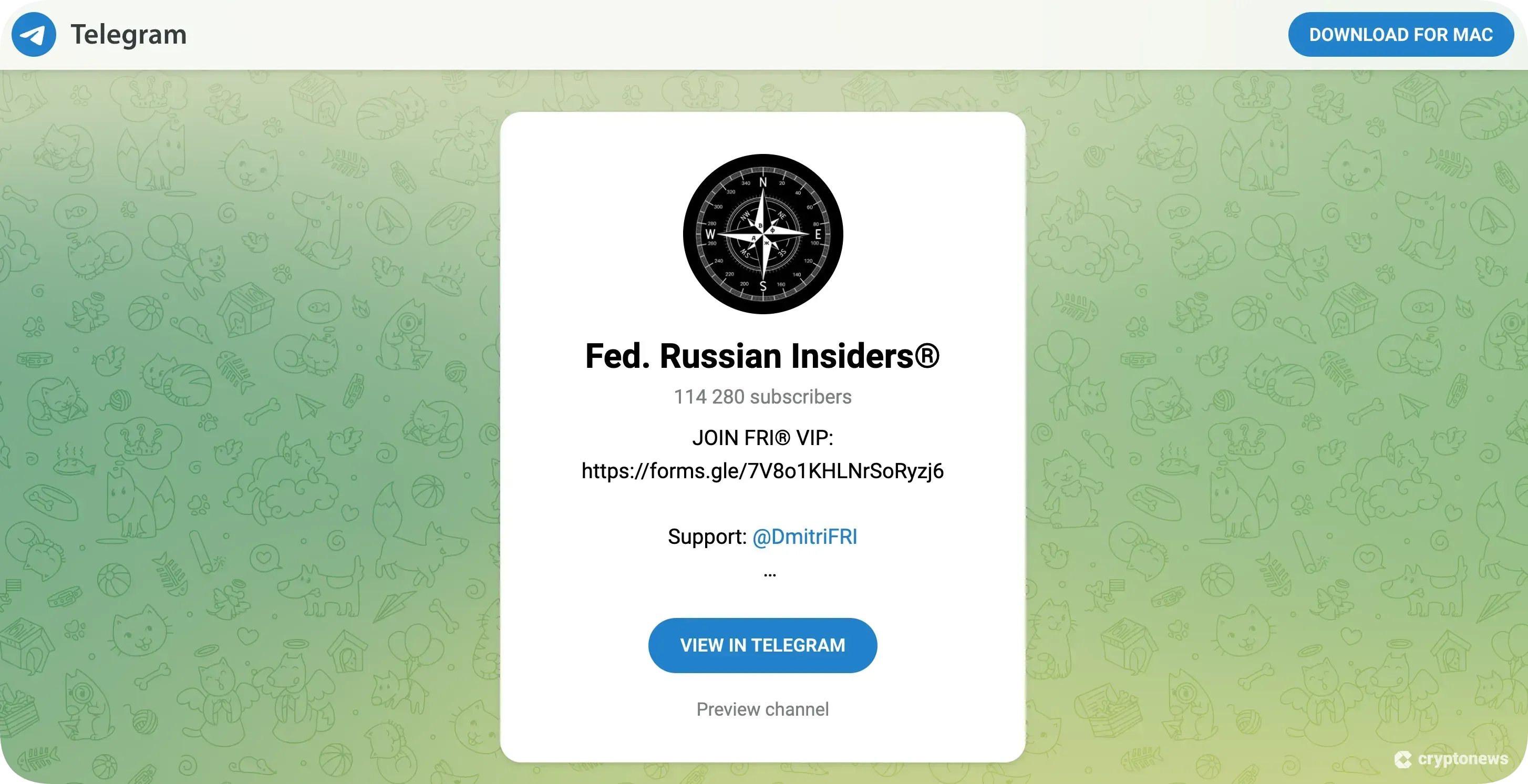 telegram channel of fed russian insiders