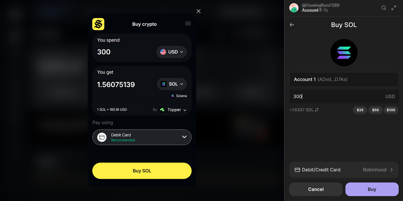solflare vs phantom crypto purchases.