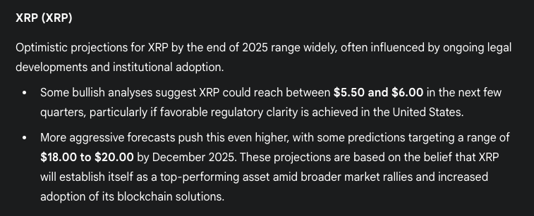 google gemini ai predicts xrp