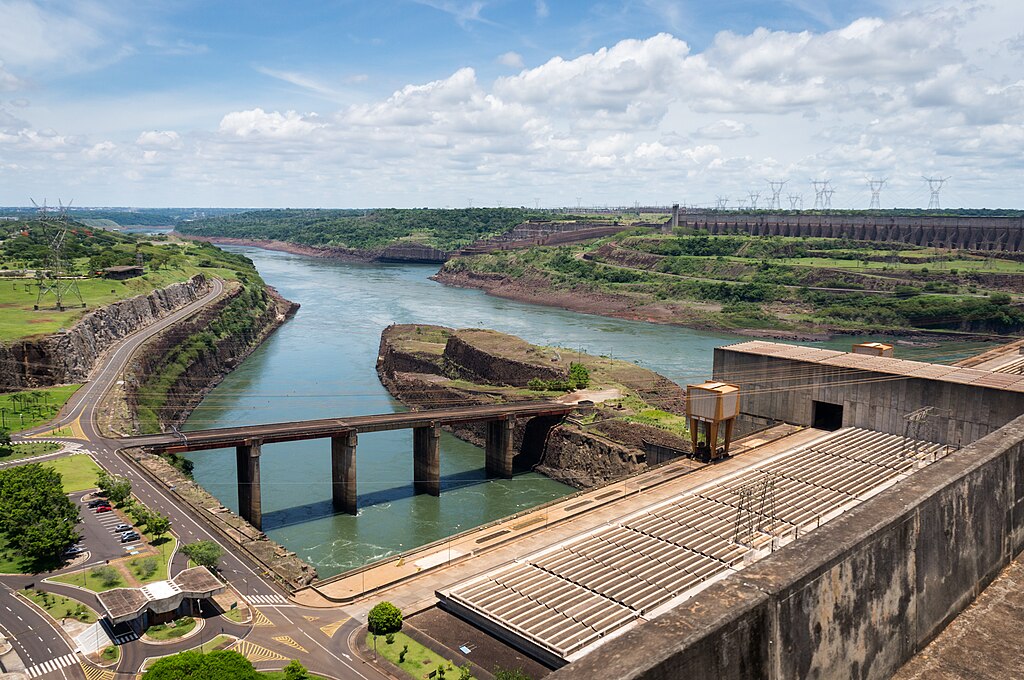 The Parana River, the waterway that separates Paraguay and Brazil.