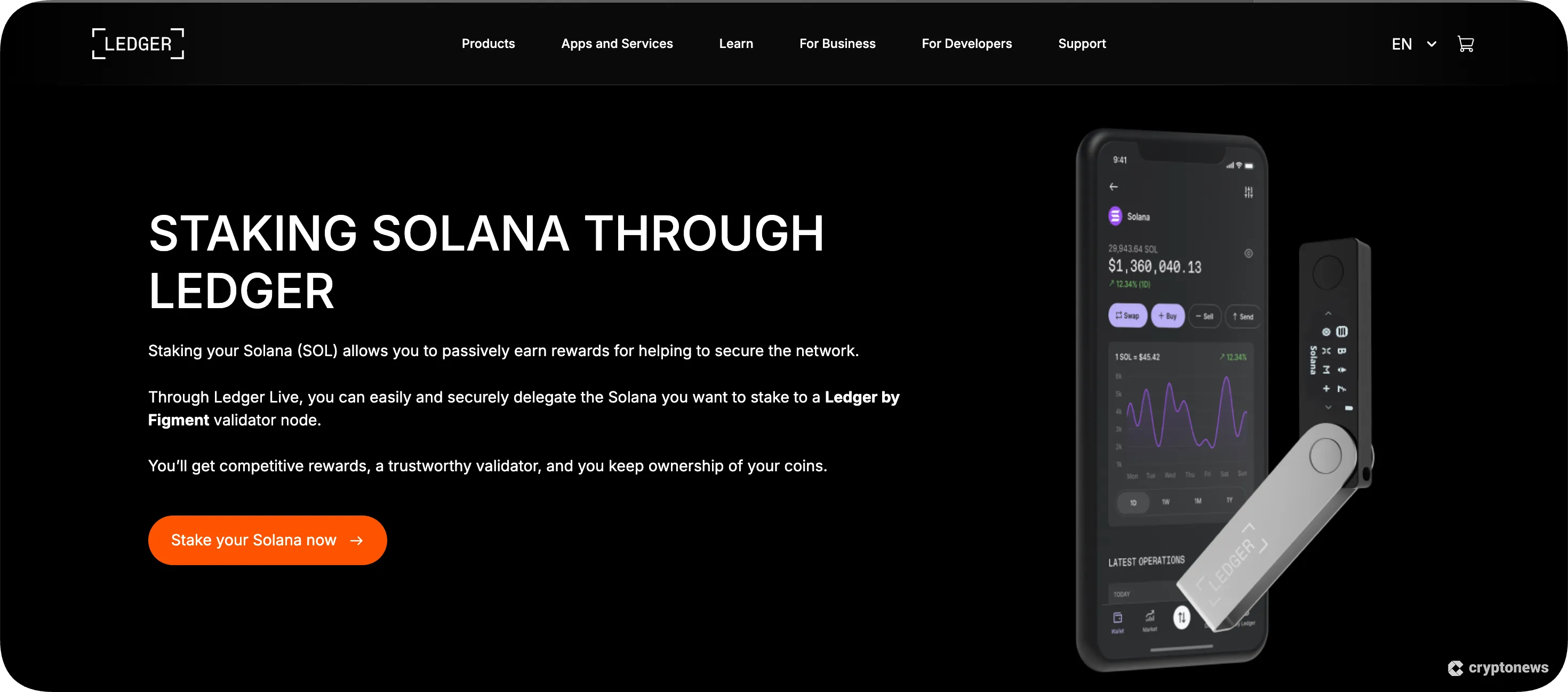 staking solana through ledger