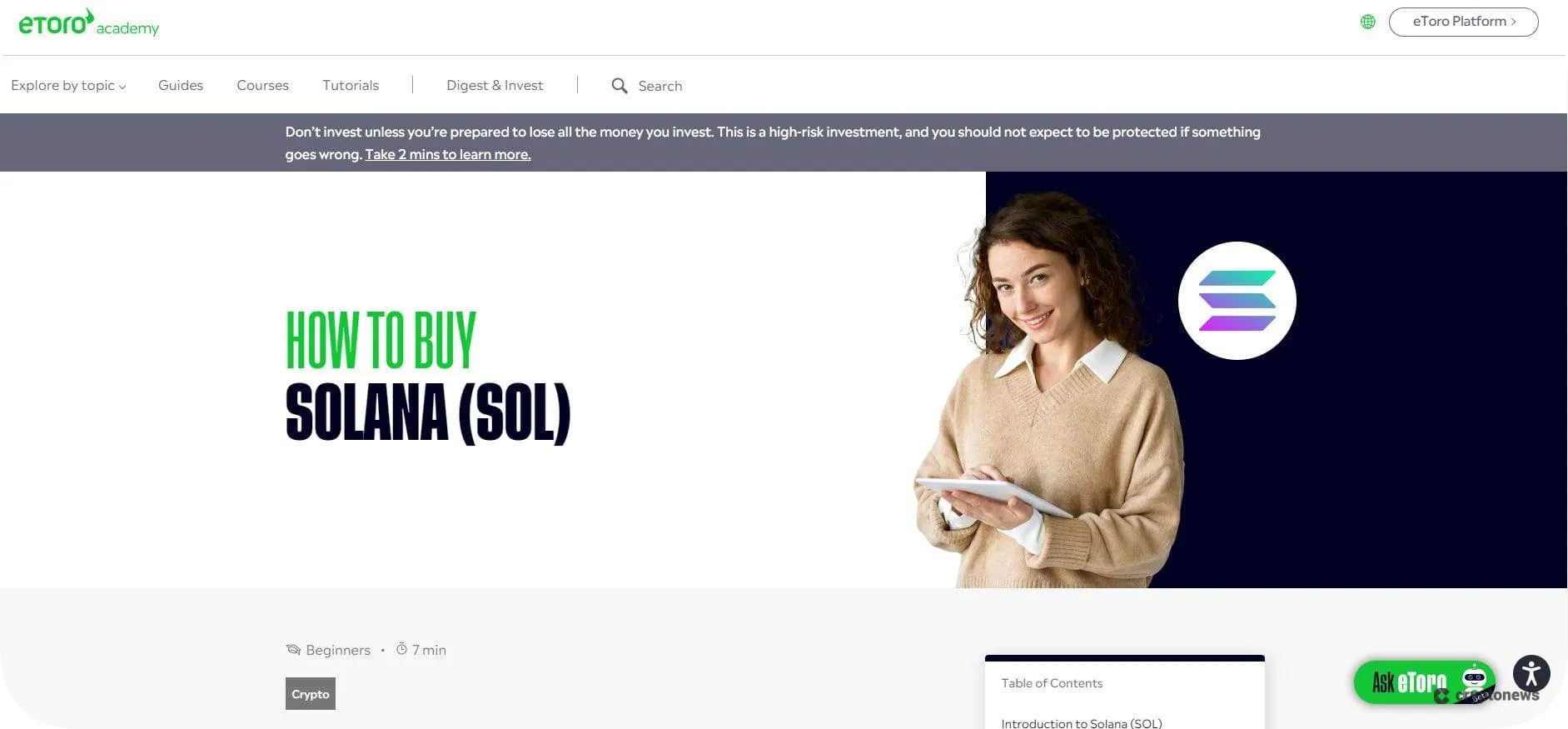 how to buy solana on etoro