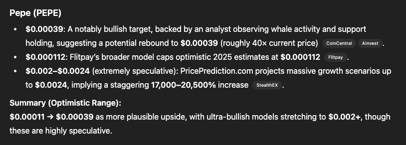 chatgpt predicts pepe