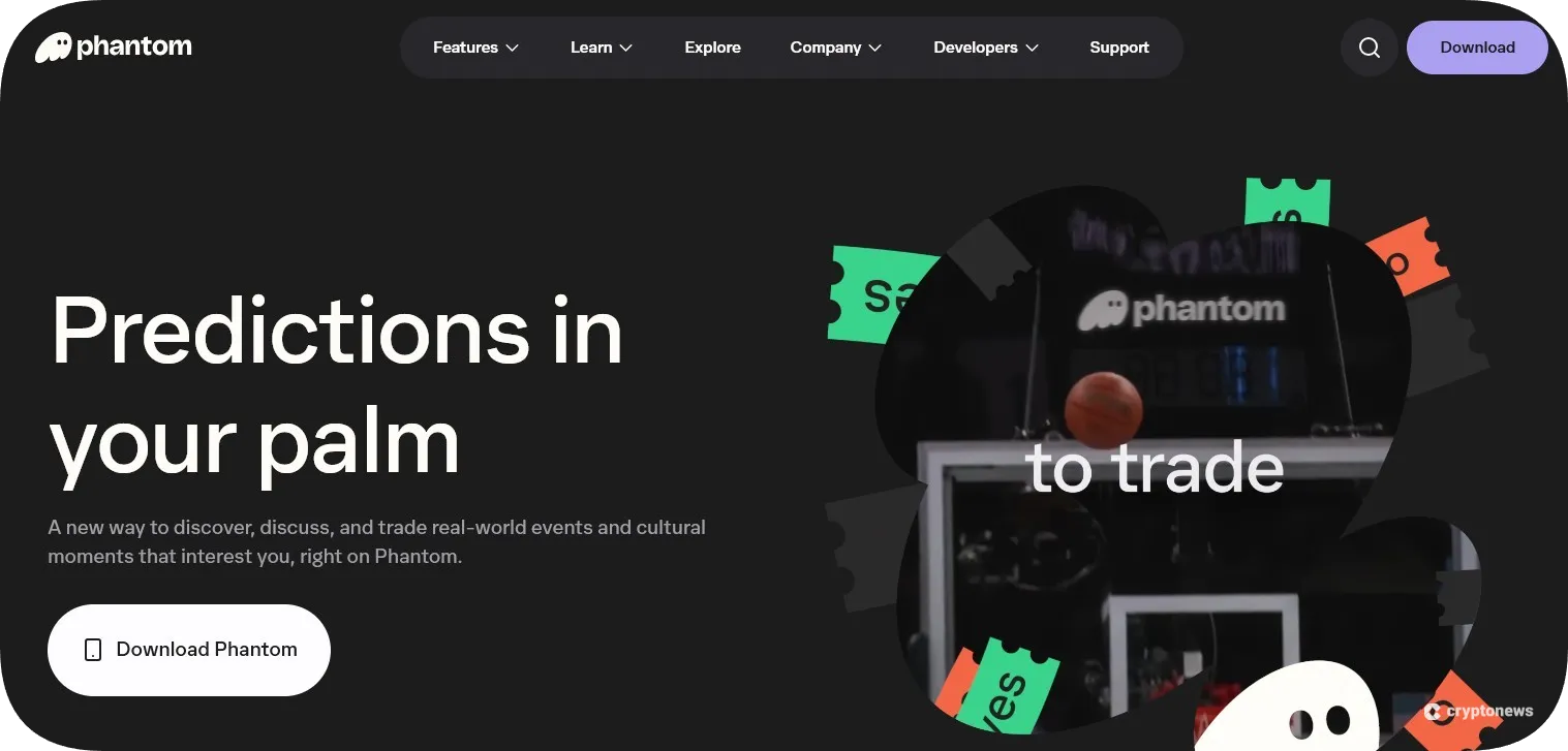 phantom wallet prediction markets