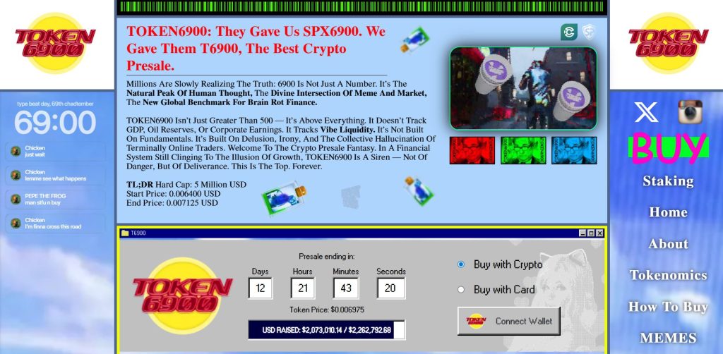 Unlock the Secrets: Transform $10 into $10,000 with These 1000x Potential Cryptos! TOKEN6900 (T6900) presale insight