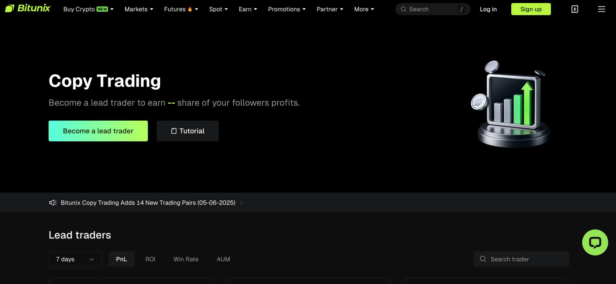 Bitunix exchange copy trade leveraged futures