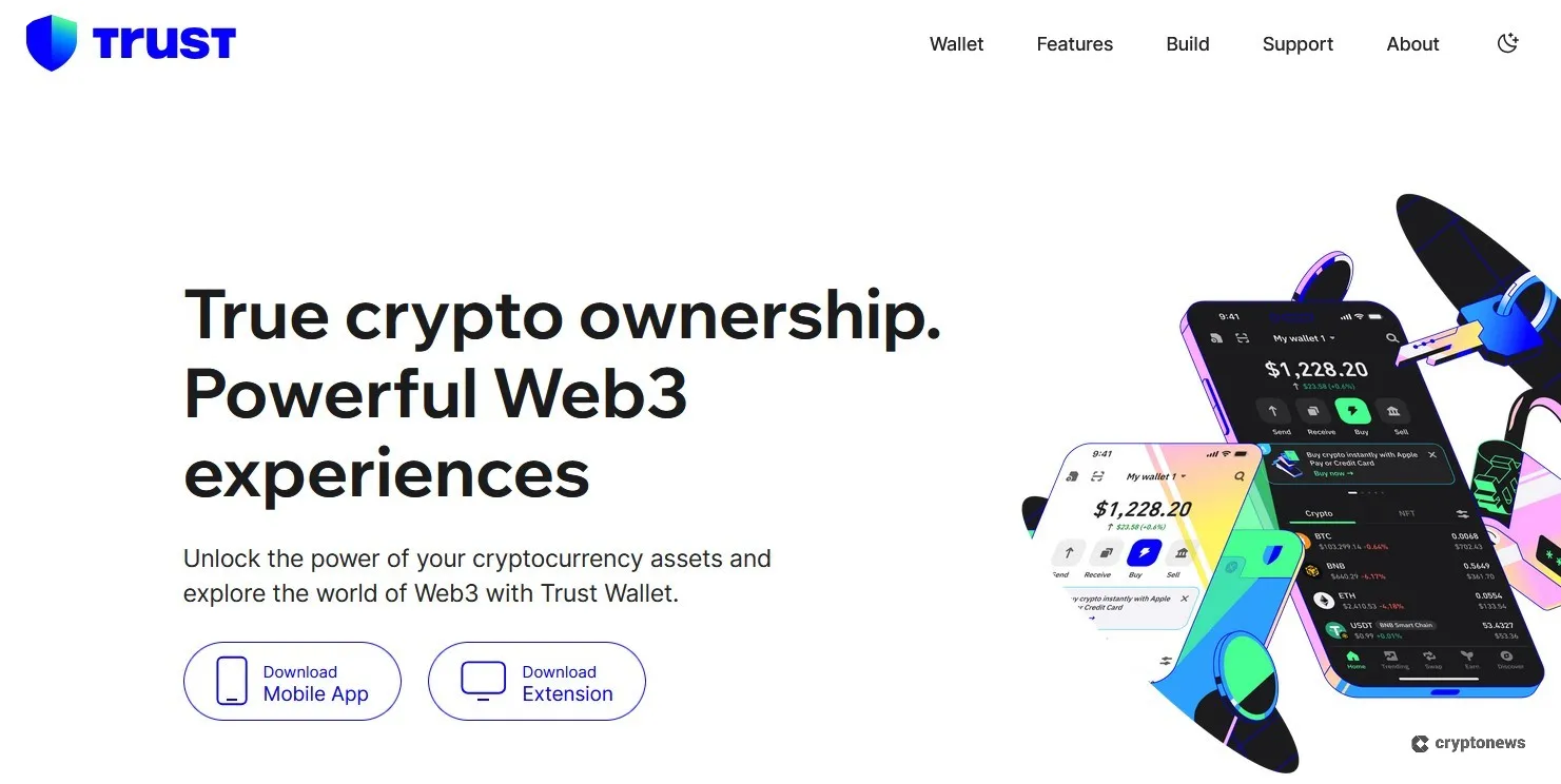 first step to use trust wallet is to install the app or extension