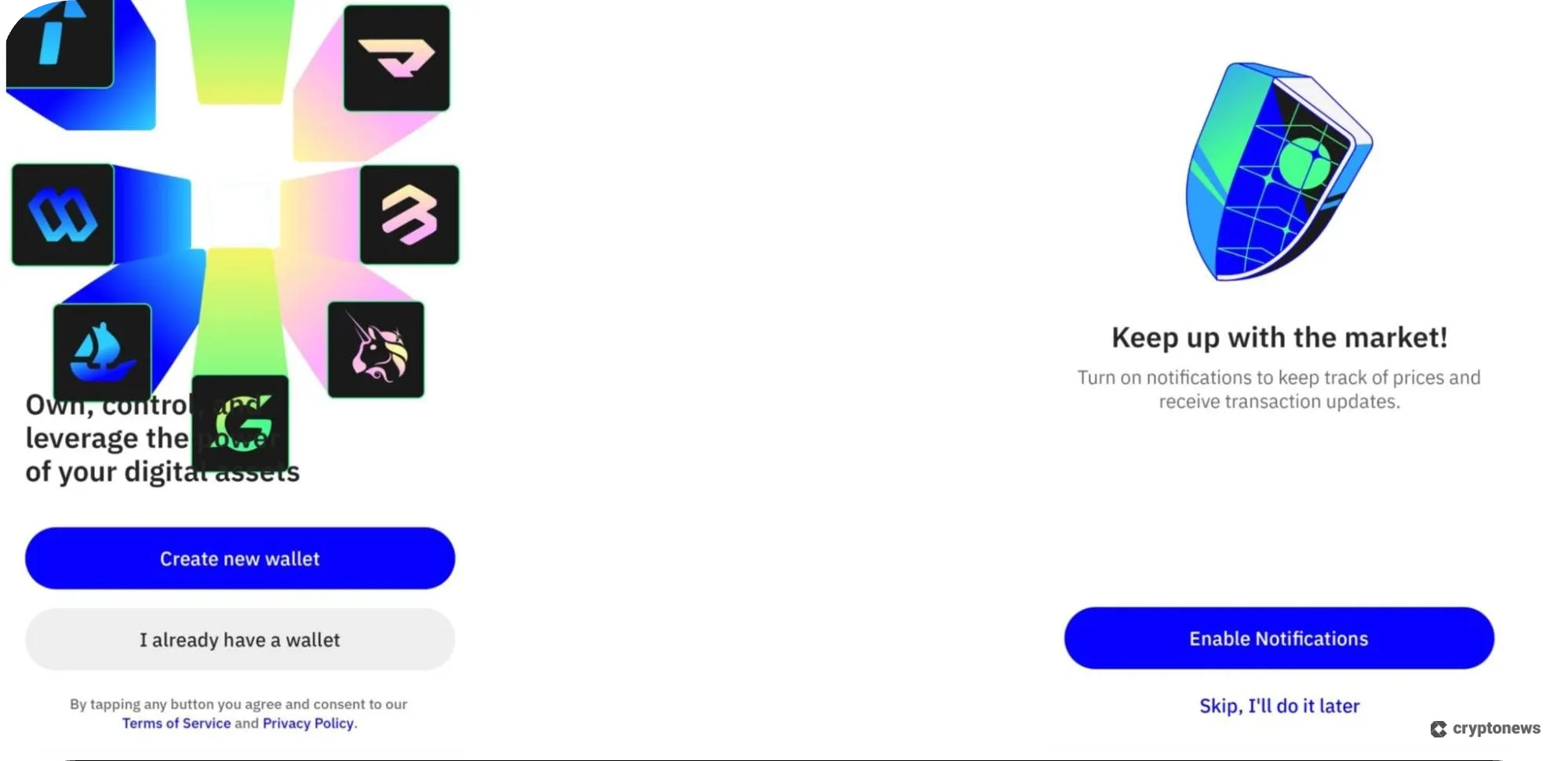 second step to use test wallet is to create a new wallet