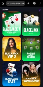 blackjack games
