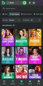 live casino games