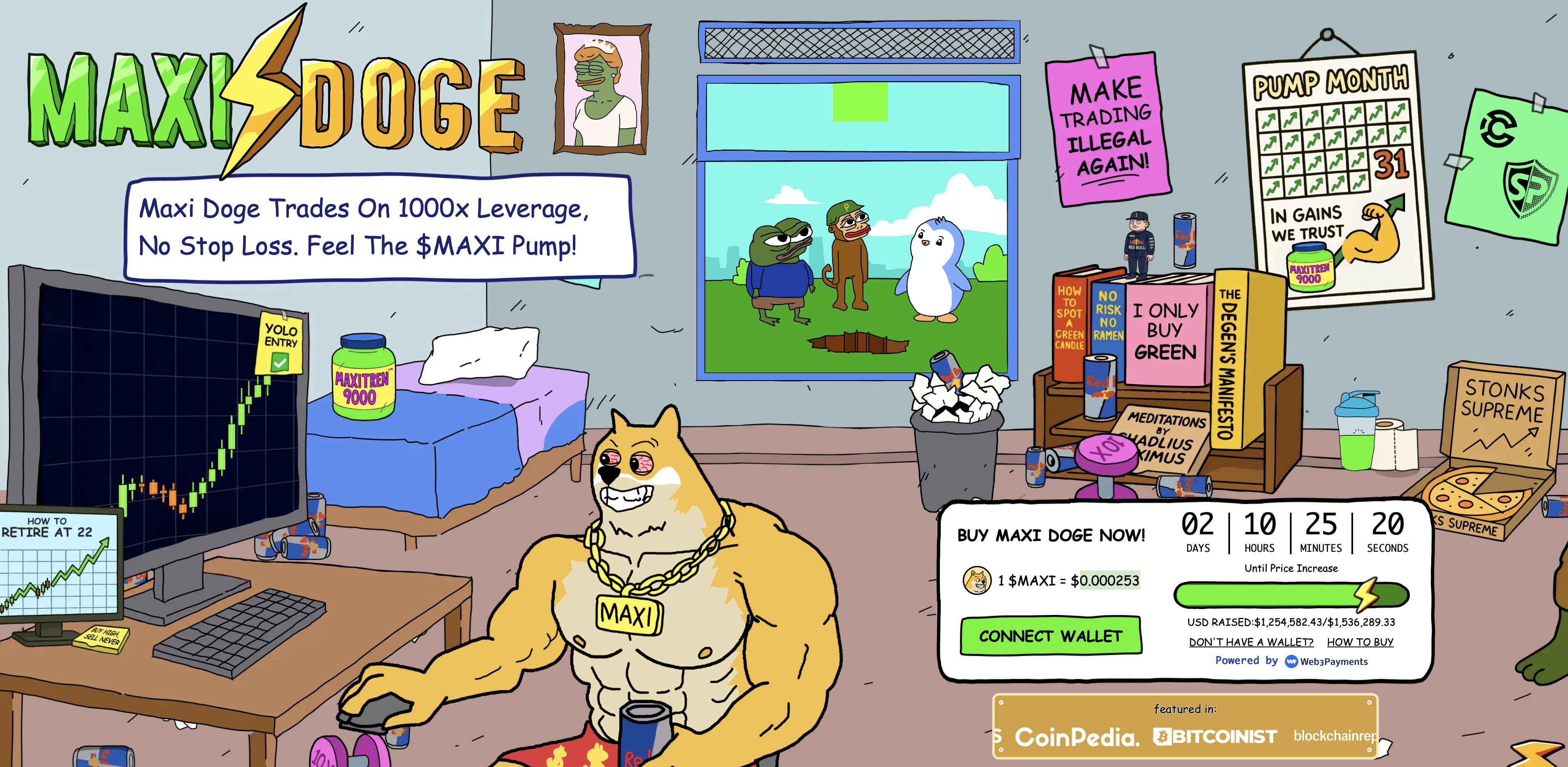 Maxi Doge webpage.