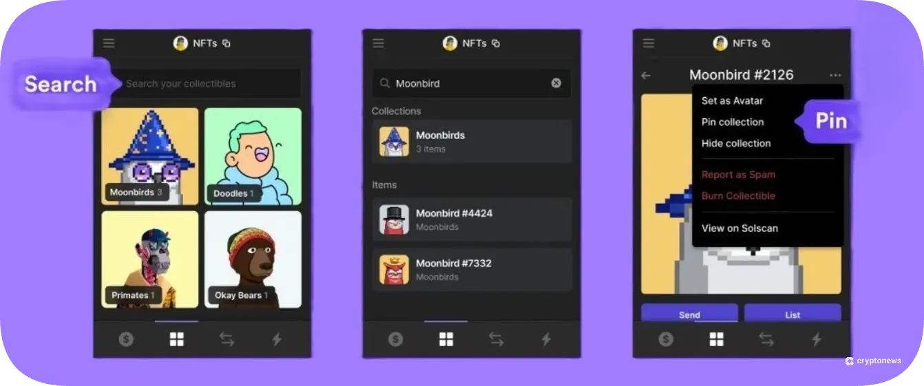 nfts on phantom wallet