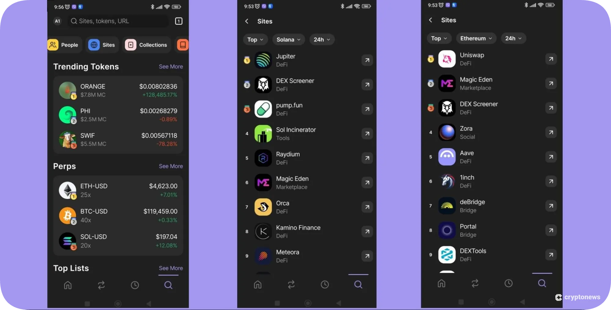 tokens supported on phantom