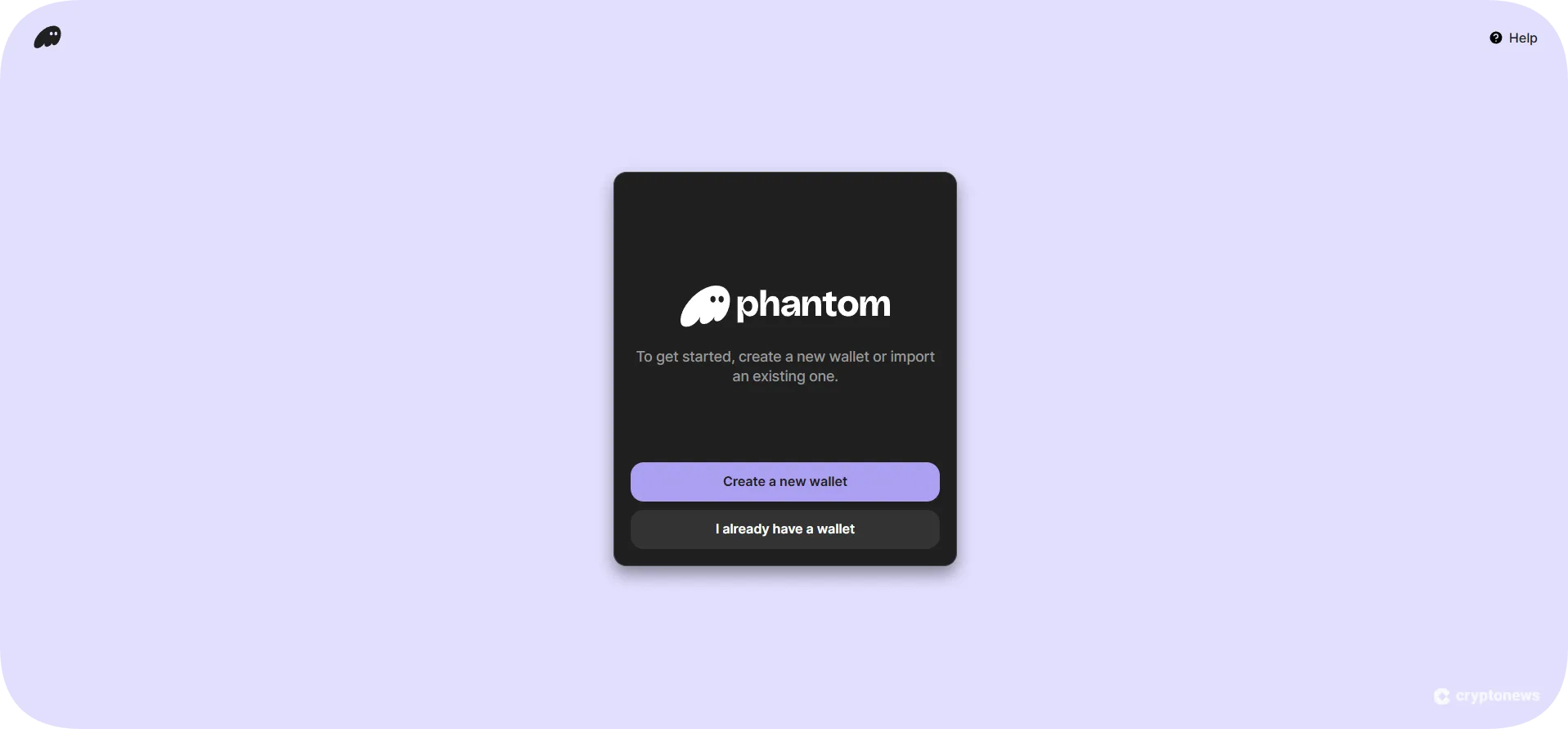 second step to use phantom wallet is to create a wallet