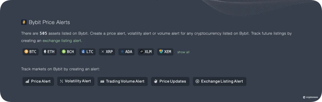 bybit new listings alerts