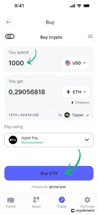 adding crypto to best wallet