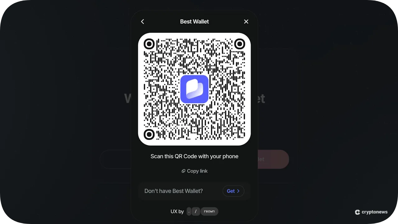 visit cold wallet website and use the qr code to connect to best wallet