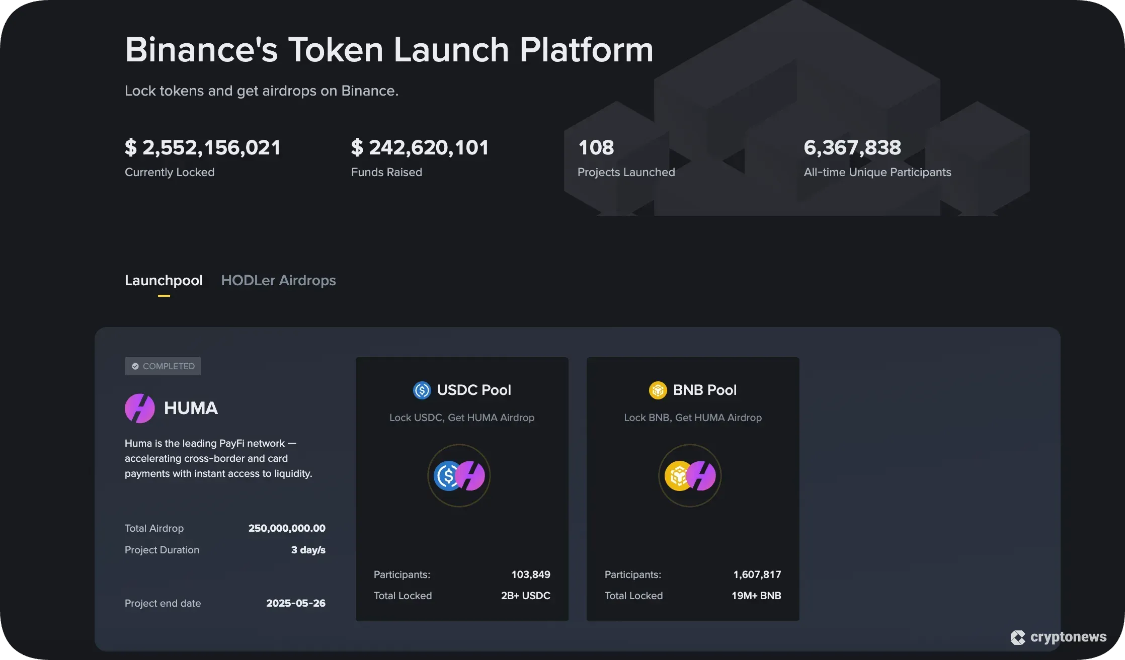 binance's token launch platform