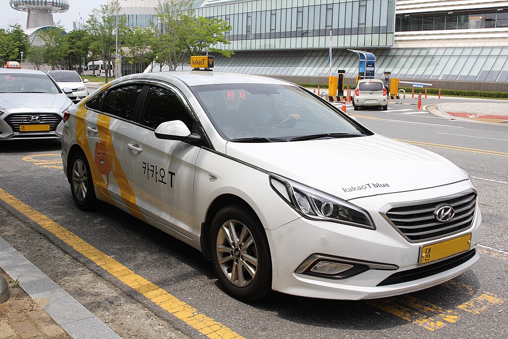 A Kakao taxi in Daejeon, South Korea.