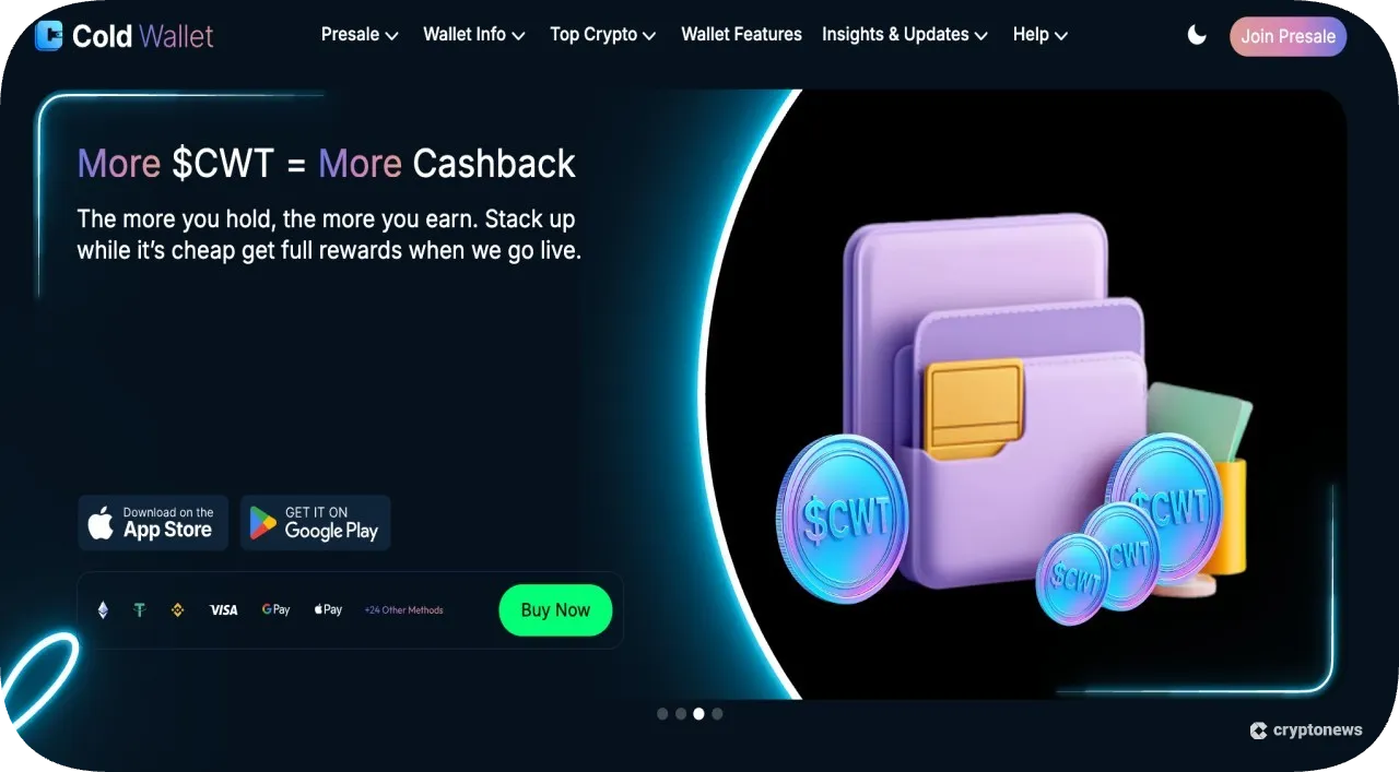 the more cold wallet you buy, the more cashback you earn