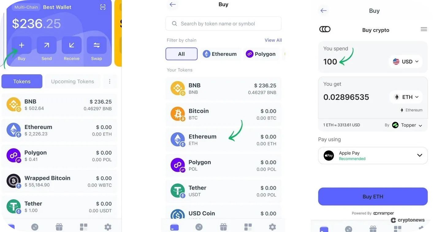 second step to use a web3 crypto wallet is to fund your wallet