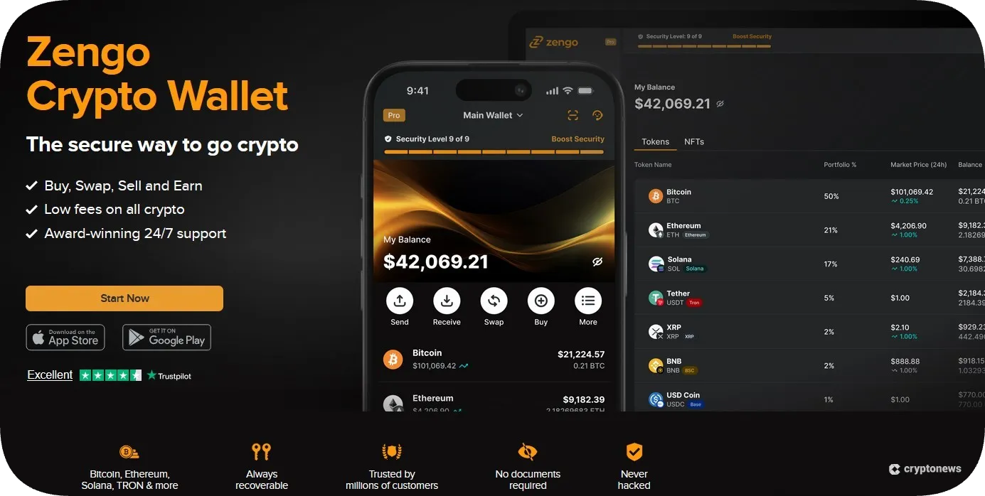 the best Web 3 Wallet for NFTs is Zengo