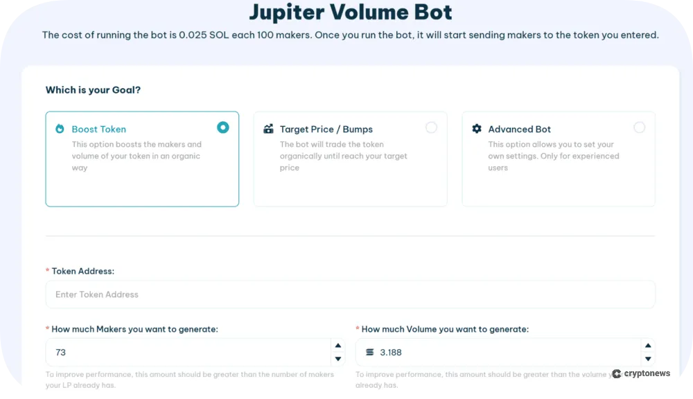 Jupiter Makers Solana Volume Trading Bot