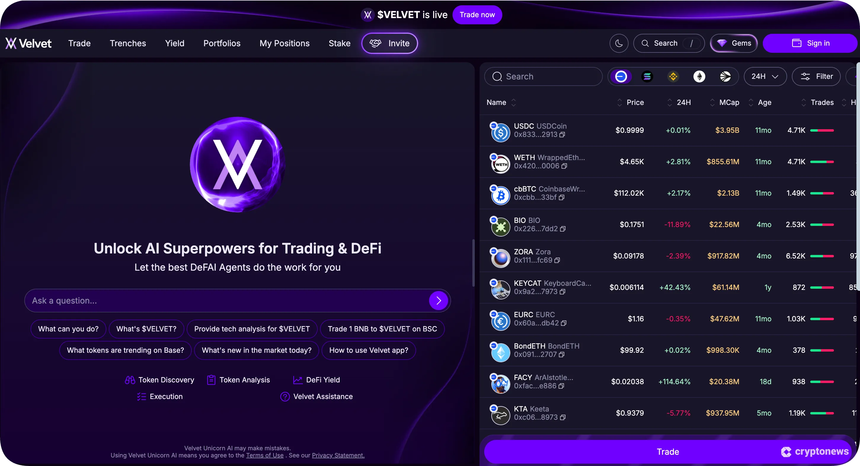 velvet, ongoing solana airdrop