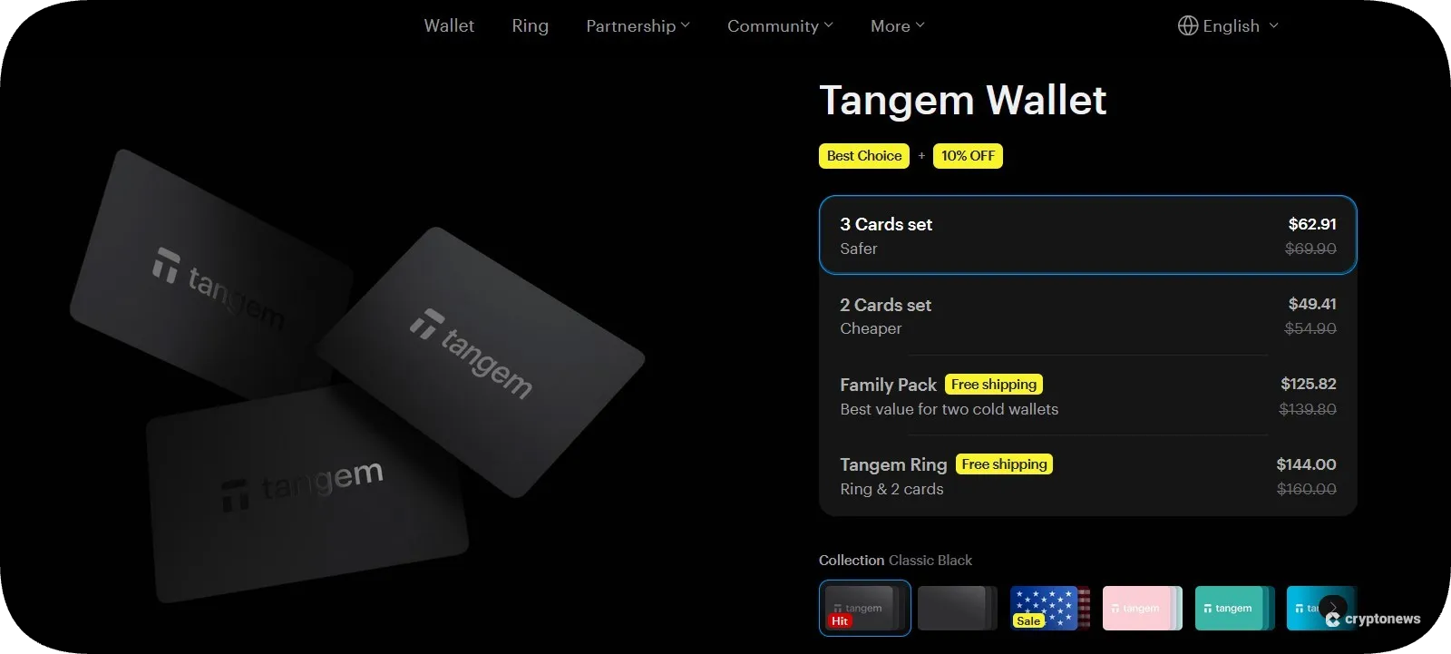 the best DeFi Wallet for Mobile Trading is tangem