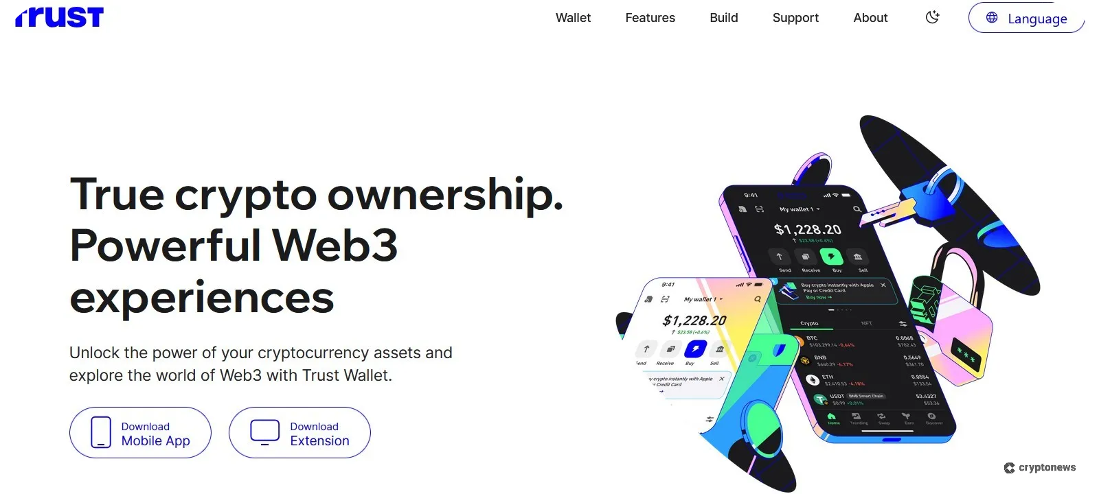 the best DeFi Wallet For BNB dApps is trust wallet