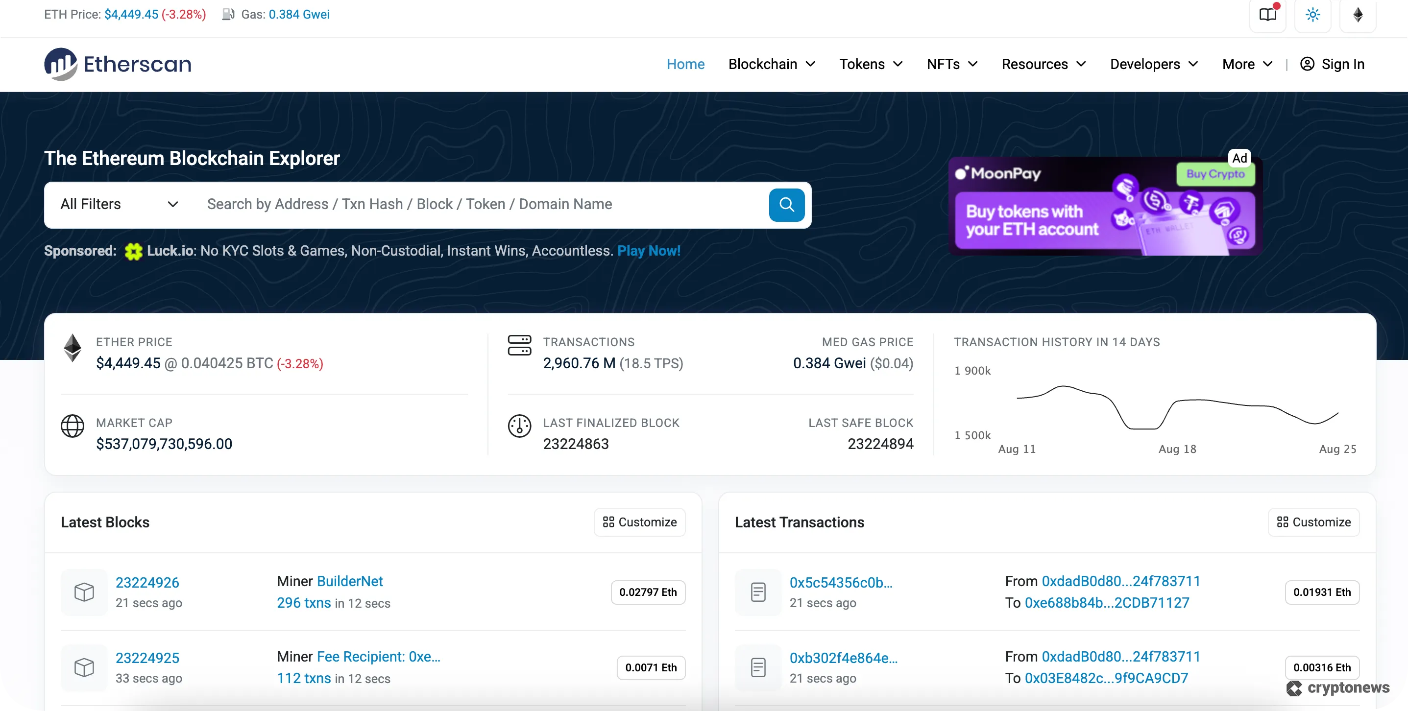 on-chain tool etherscan