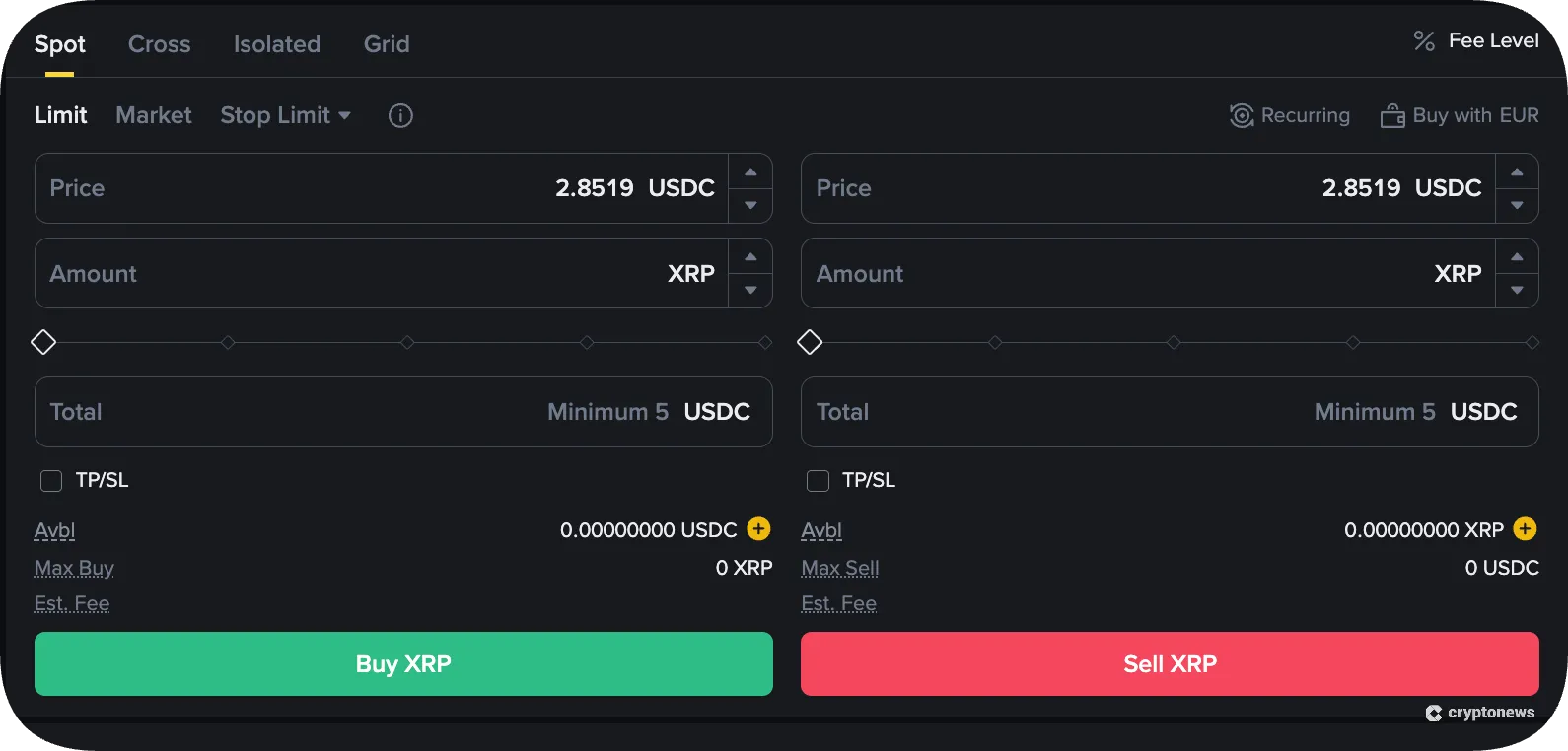the last step to buy xrp is to click on buy xrp on binance