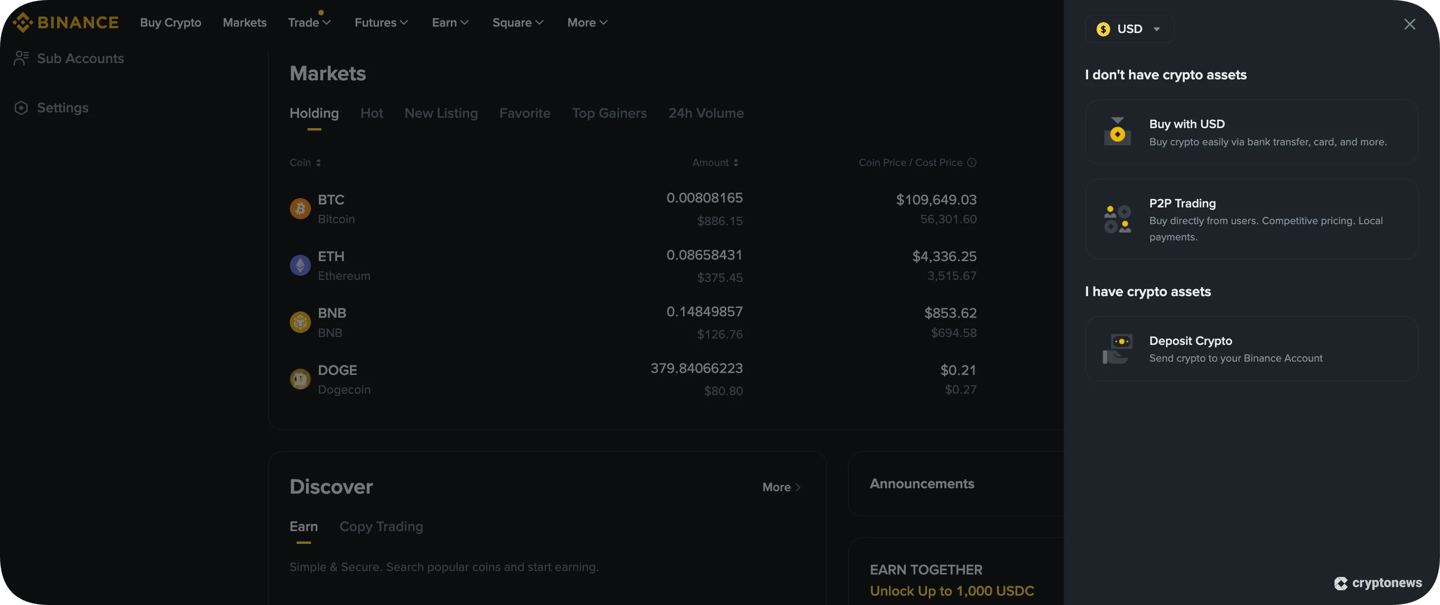 the third step to buy XRP is to fund your account on binance