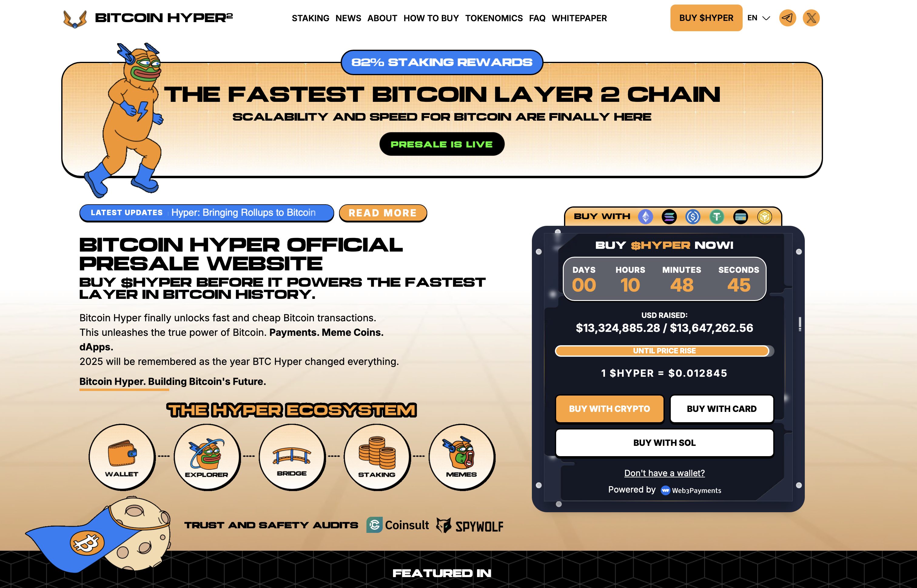 Bitcoin Hyper presale page - best cryptos right now.