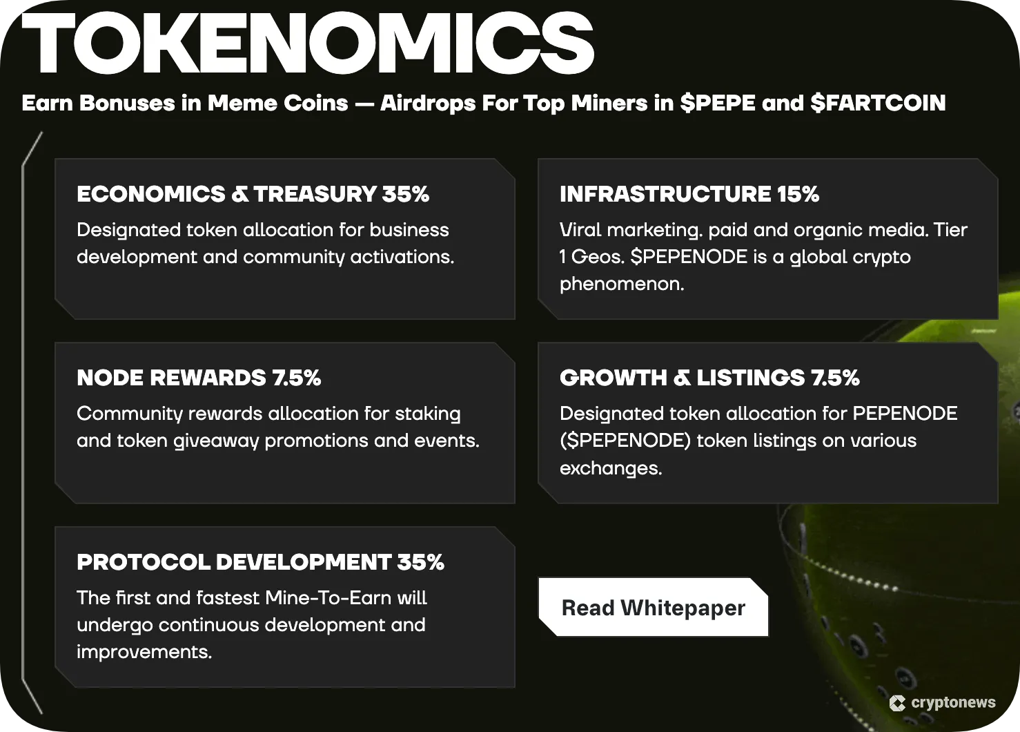 PEPENODE tokenomics breakdown